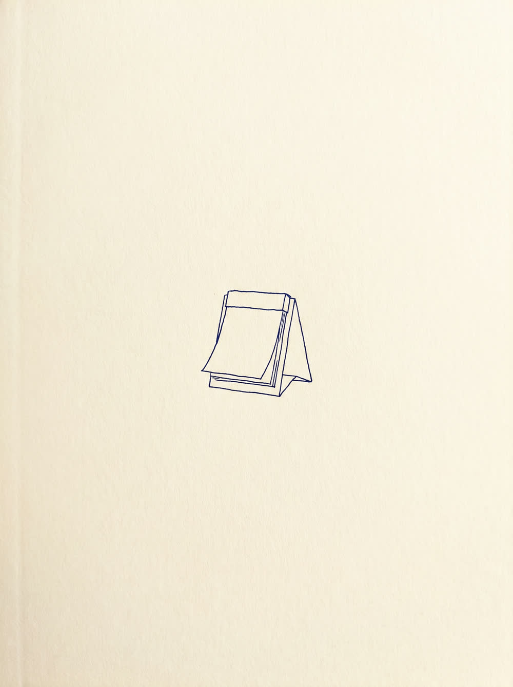 Minimalist book cover concept: a small desk calendar